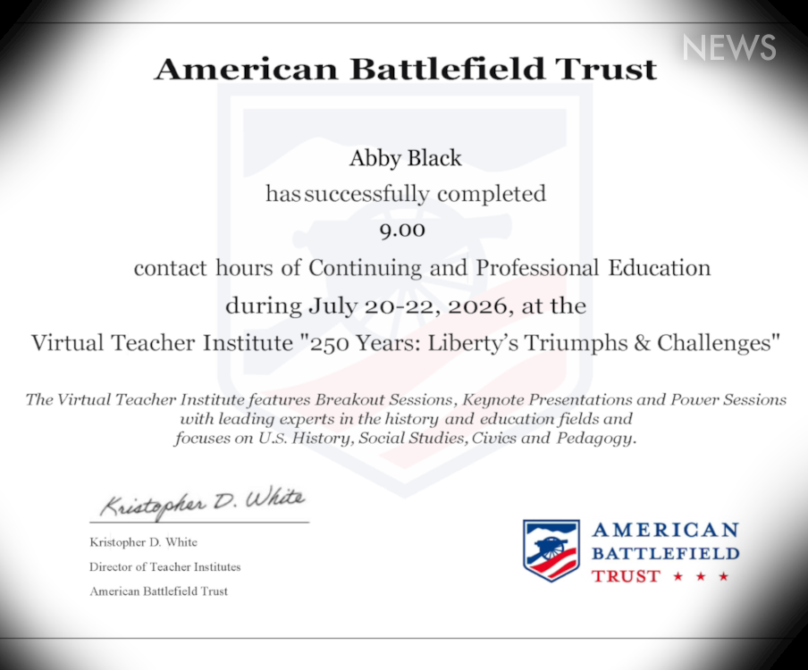 I Attended American Battlefield Trust's Virtual Teacher's Institute