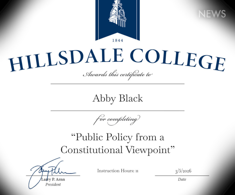 I Completed Hillsdale College's Course on Public Policy from a Constitutional View